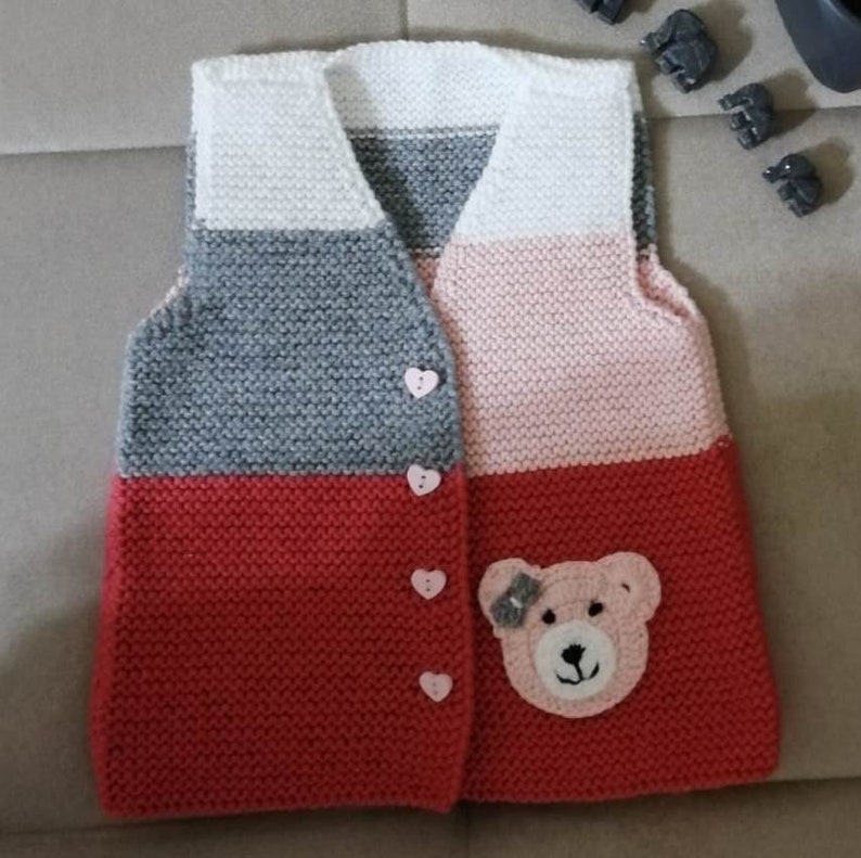 Knitted Vest Knitting Pattern Crochet vest for girls, Children/'s Vest Girls Crochet Vest Kids Knitted Vest,Kids Sleeveless Cardigan
