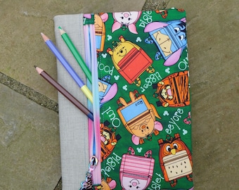 Zip Hop Notebook Cover A5 (5.8" by 8.3") and Composition Size (7.5" by 9.75") PDF Sewing Pattern