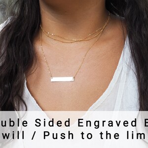 YOU ARE INCREDIBLE Personalized Reversible Necklace \u2022 Double Sided Necklace in Sterling Silver Rose Gold Filled \u2022 Gift For Her Gold Filled