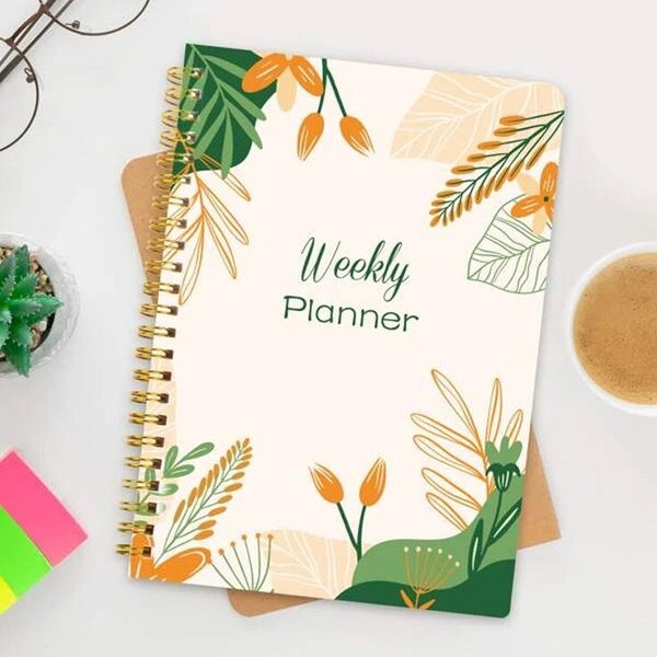 Undated A5 Spiral Planner, Daily and weekly planner, Undated Planner , Gift for her, gift for teacher, school planner, yearly planner