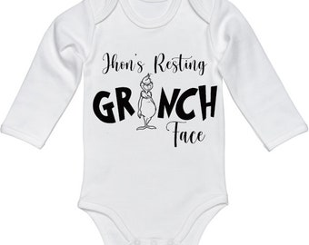 grinch baby sleepsuit