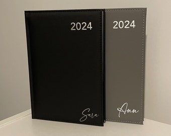 2024 A5 Day A Page Luxury Vegan Friendly  A5 2024 diary, Personalised Gift, 2024  Day a page diary, 2024 organiser , Gift for her , 2024