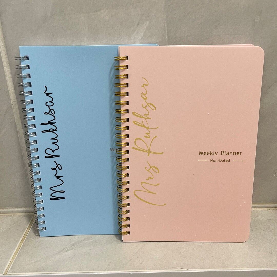 PERSONALISED Teachers Planner, Personalised A5 Diary, Personalised Week
