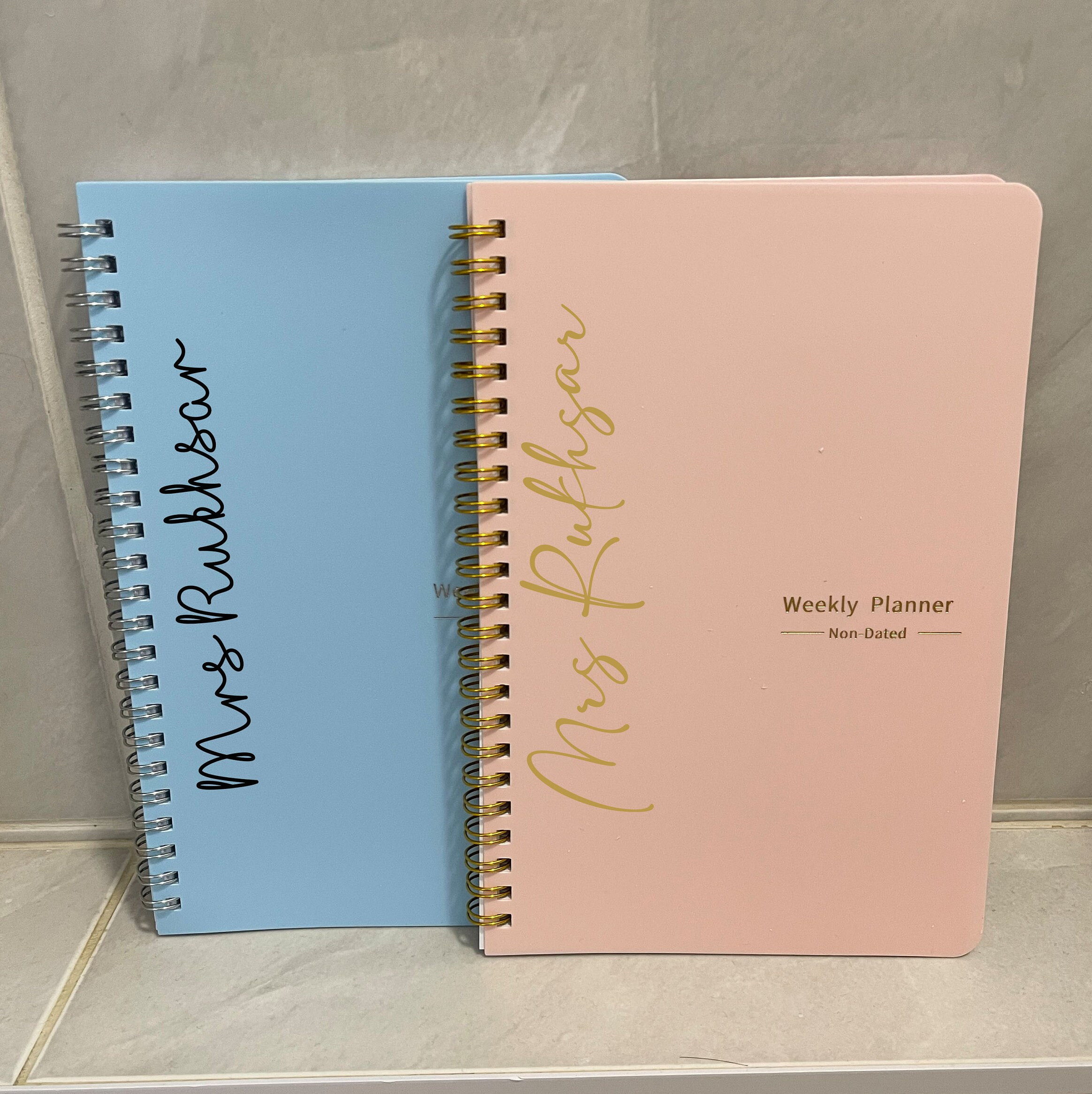 PERSONALISED Teachers Planner,  Personalised A5 Diary,  Personalised week to view A5,Planner for teacher ,Gift for Teacher, Colleague or her