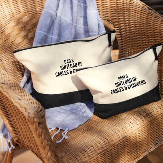 Personalised Charger Pouch Personalised Cable Charger Cable Storage Bag Charger Bag Gift for Men Travel Pouch for Chargers Cable Tidy Etsy