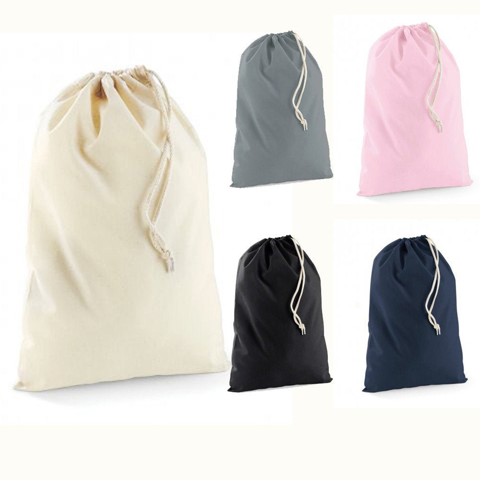 Cotton Drawstring Storage Bag 100 Cotton Drawstring Bag Etsy UK