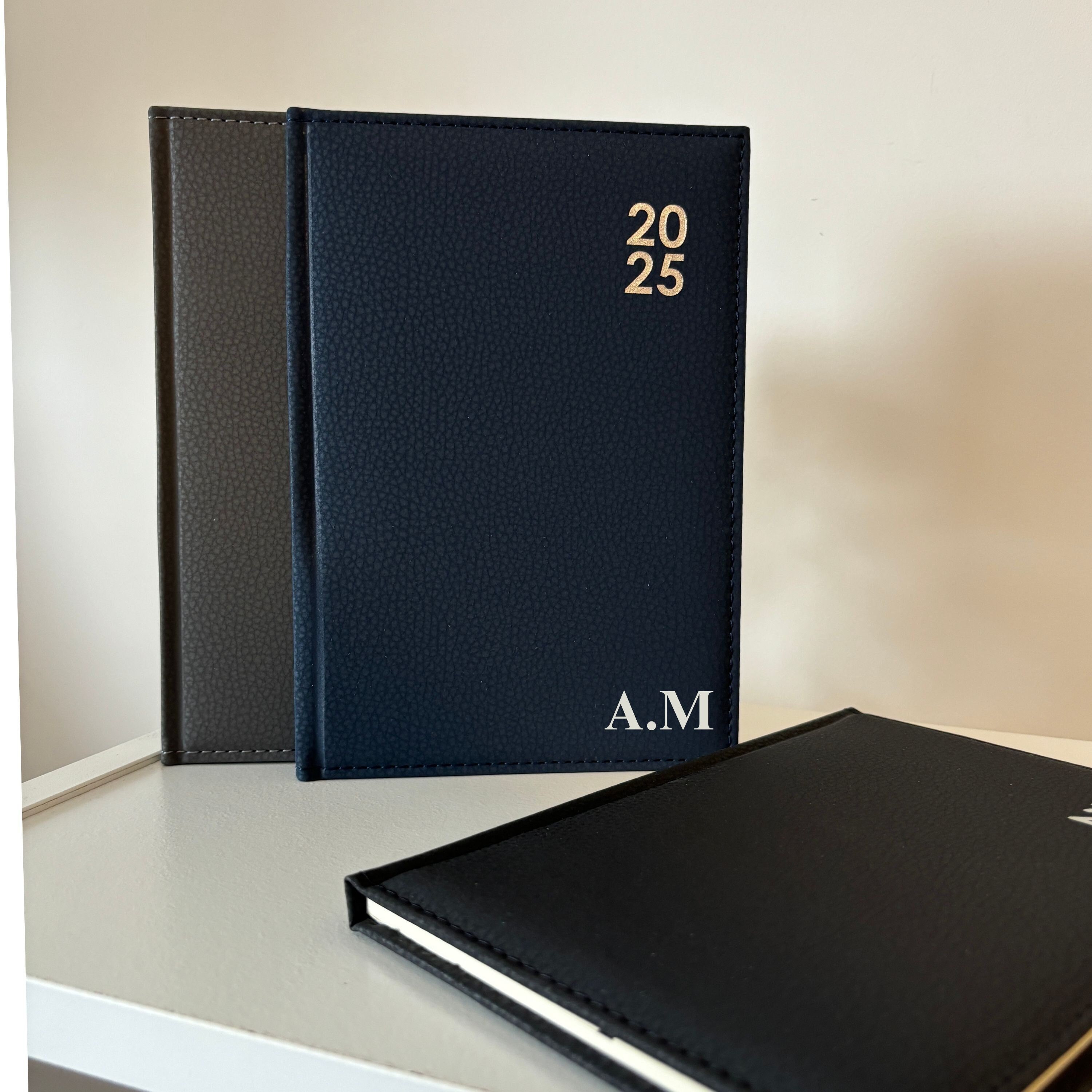 Diary 2025 luxury premium Personalised 2025 Diary,A5 diary, A5 page a day, week to view diary for him, gift for co-worker as a work diary
