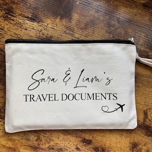 Passport Beutel Reiseordner Familienpasshülle, personalisierte Reisedokumente Brieftasche, Passport Brieftasche Reiseordner Urlaubsveranstalter