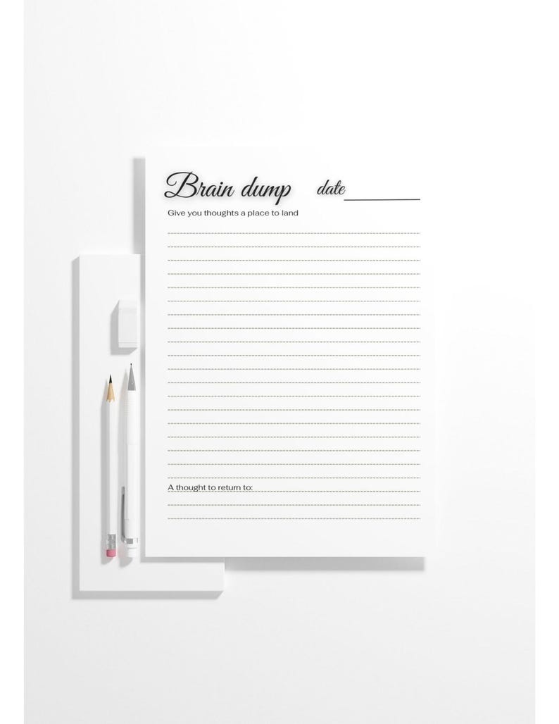 Brain Dump Printable Pages | Mental Clarity Worksheets + Bonus ...