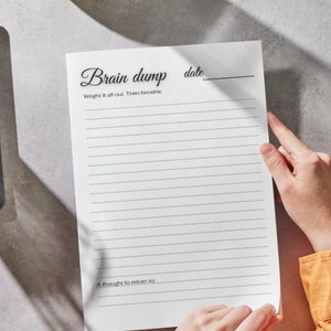 Brain Dump Printable Pages | Mental Clarity Worksheets + Bonus ...