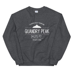 Quandry Peak Unisex Sweatshirt | Colorado Veertiener | Bergen