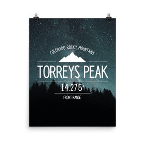 Torreys Peak Poster 16 in x 20 in