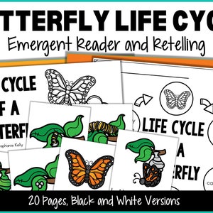 Butterfly Life Cycle Emergent Reader-boek en activiteiten
