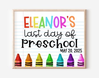 Editable Last Day of School Sign, Editable School Signs, Last day of school printable, Custom Last Day of School Sign, Canva template