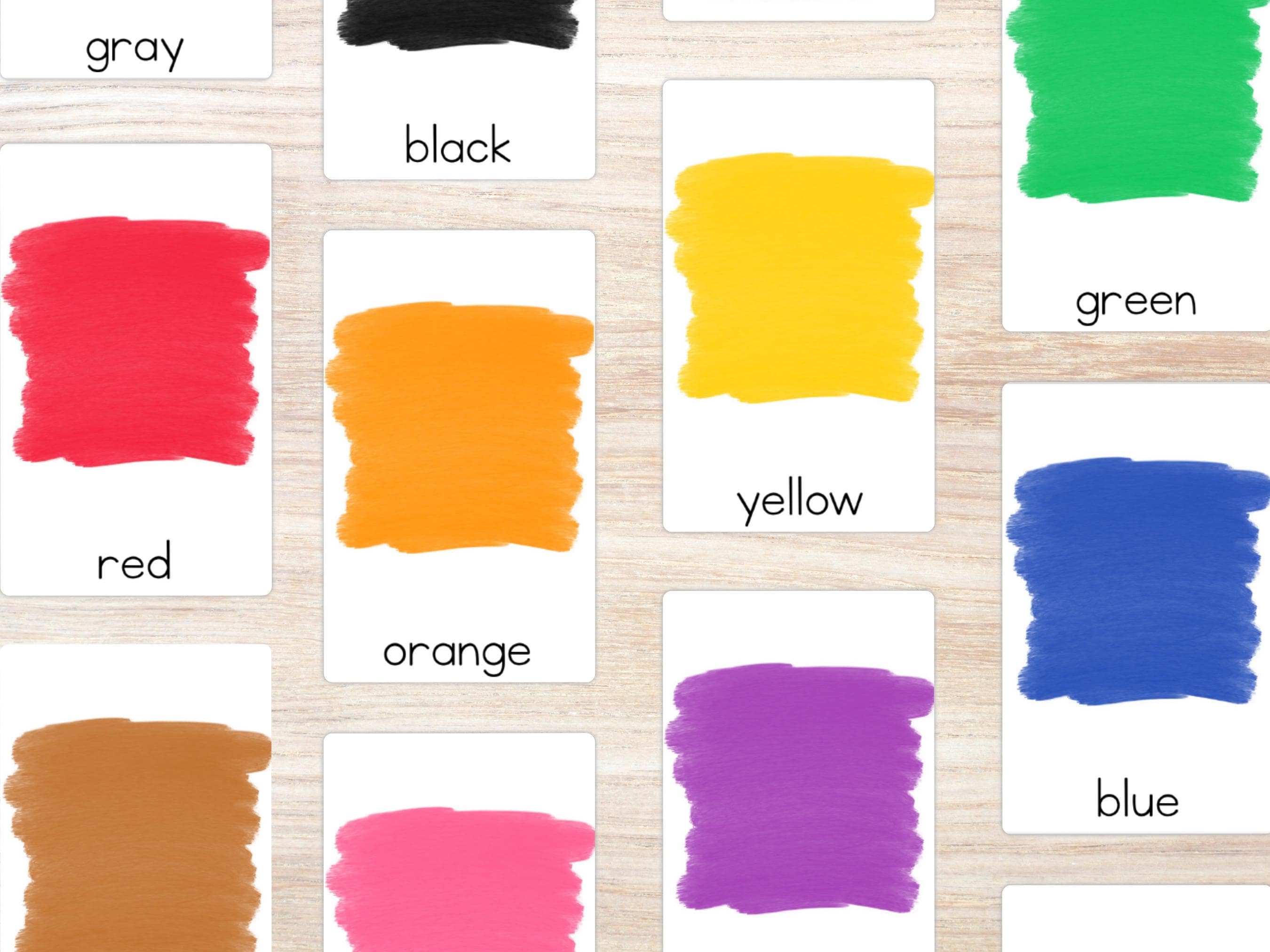 Printable Colors Color Flashcards Printable for Preschool, Learn Colors for Toddlers ...