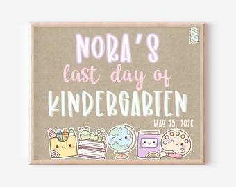 Editable School Signs, Editable Last Day of School Sign, Last day of school printable, Custom Last Day of School Sign, Canva template