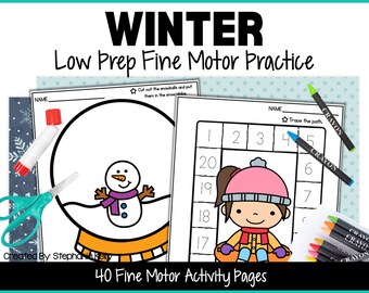 Oefening fijne motoriek in de winter: praktische printables voor peuters en kleuters