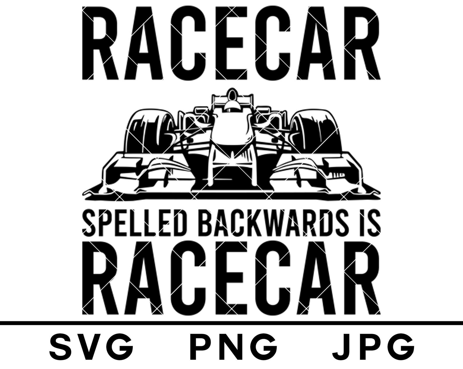 Racecar Spelled Backwards Is Racecar SVG Formula 1 F1 Racing Etsy