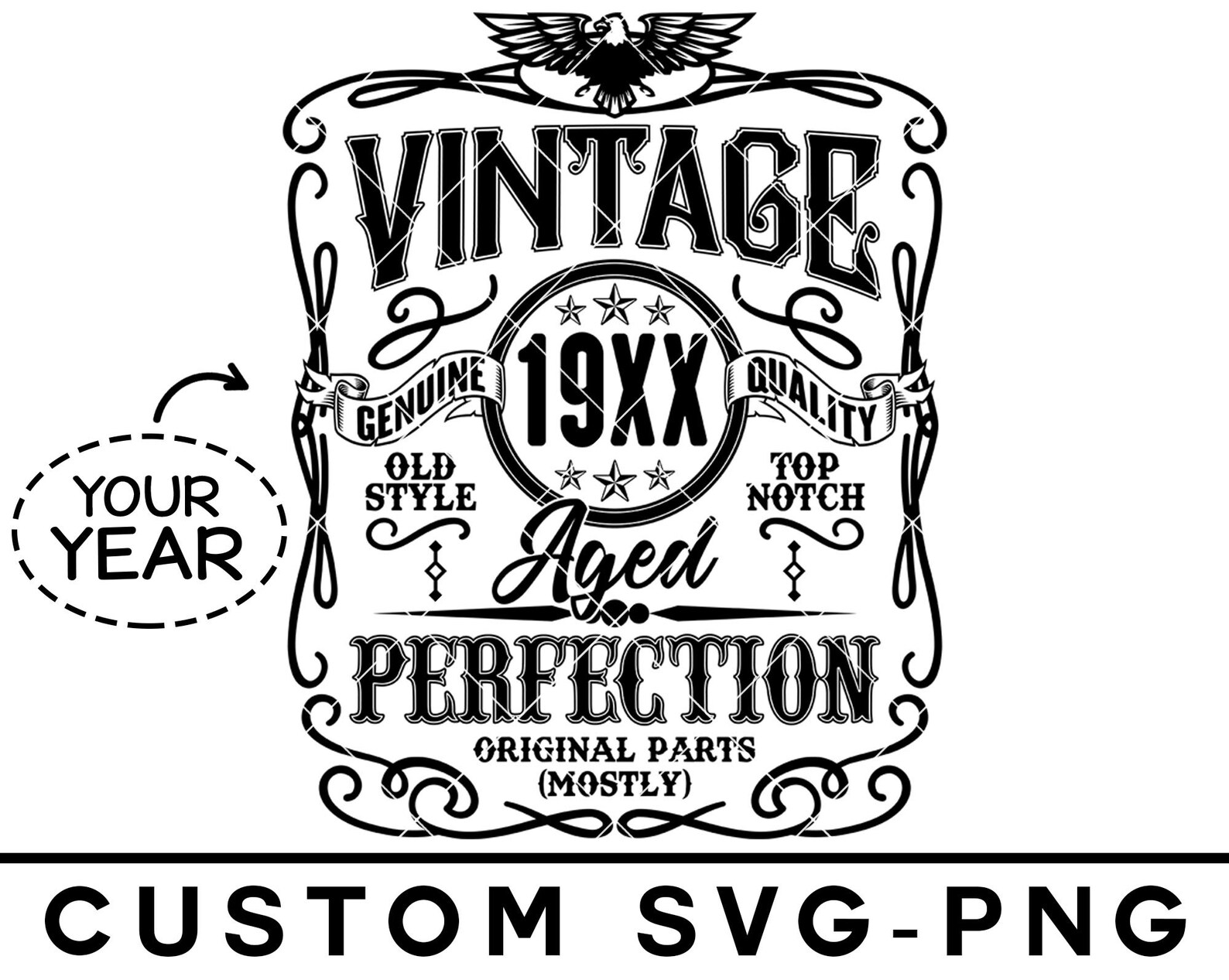 Vintage 19xx Custom SVG Genuine Quality Aged Perfection | Etsy