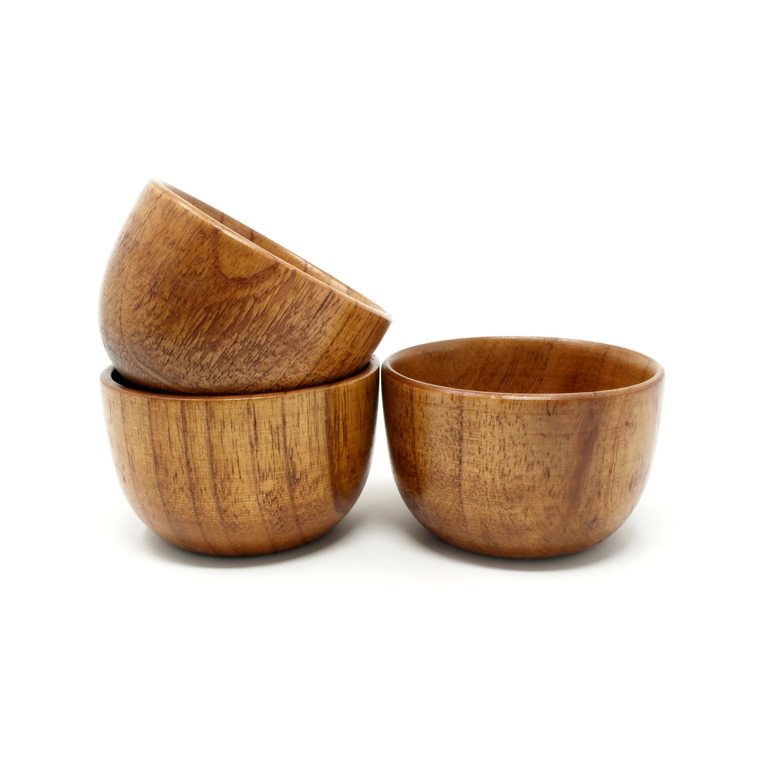Wooden Dip Sauce Bowls Set of 3 Small Pot for Individual Etsy