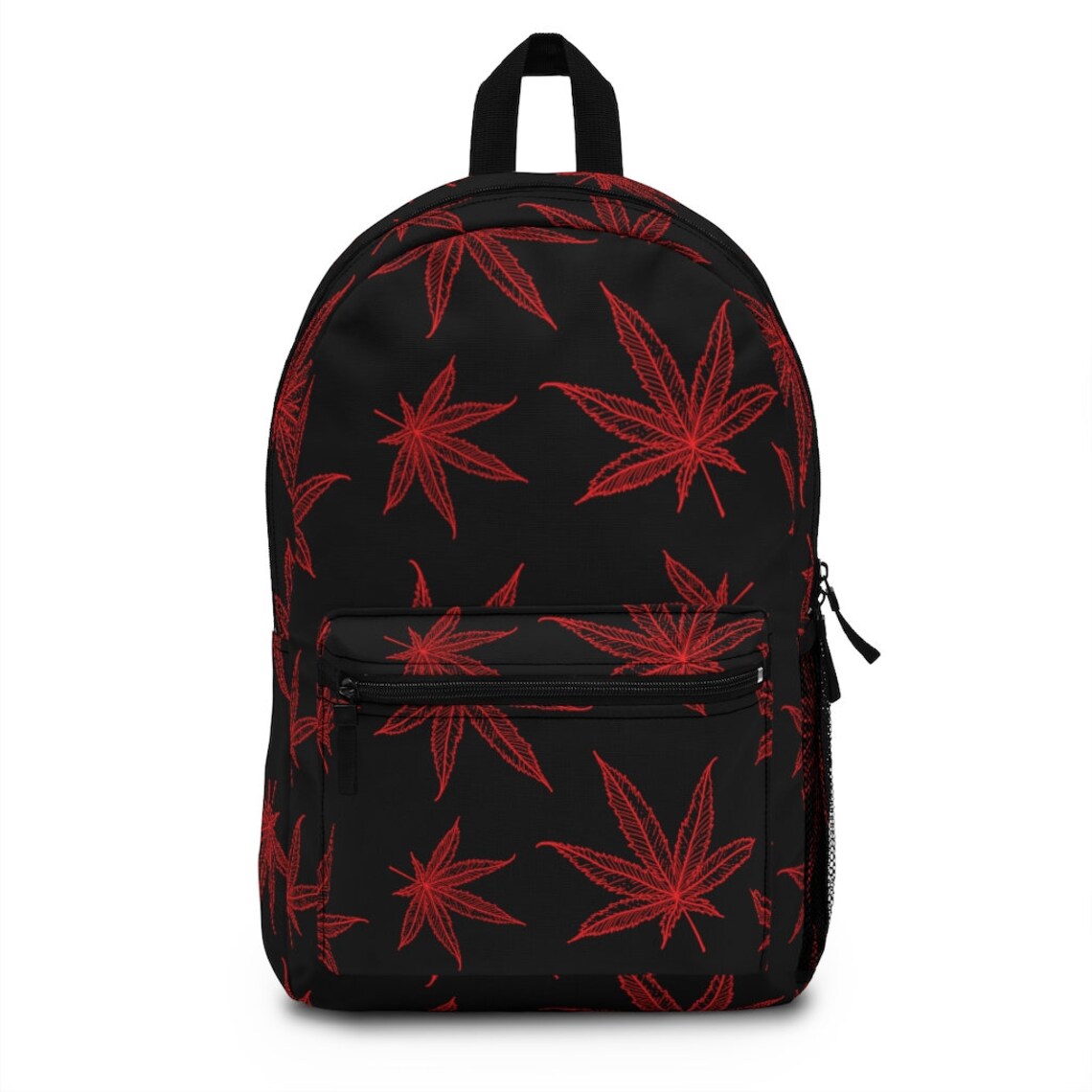 Cannabis Leaf Backpack Red Made in USA Etsy