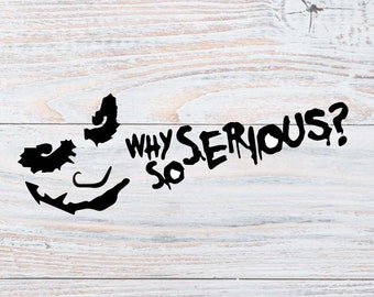 thumbnail interactive-video image 1 of Finest-Folia 'Why So Serious?' Silver Metallic Film Sticker - Car Accessory K061 1 of 3