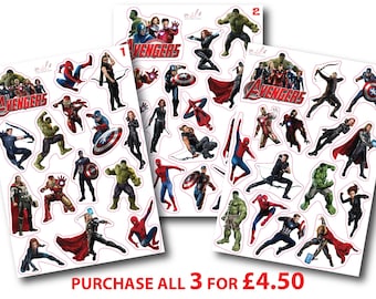 Avengers Stickers: Waterproof Vinyl Decals - Super Hero Sticker Sheet