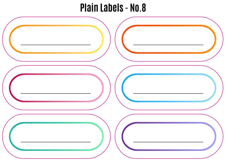 Memory Loss Labels: Dementia Stickers, Home Organization Plain Label No. 8
