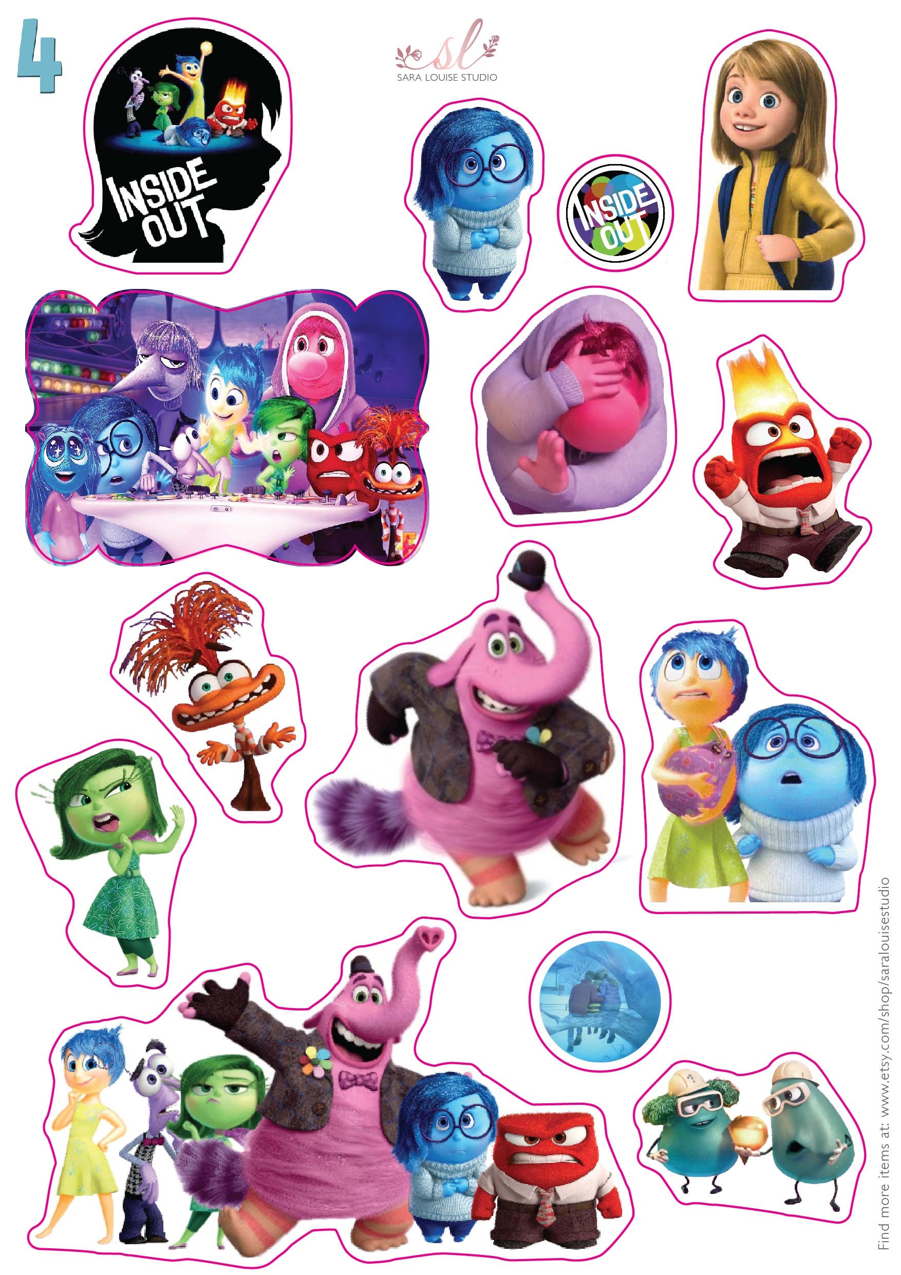 Inside Out Stickers: Waterproof Vinyl Decals - A5 Sheet - Etsy