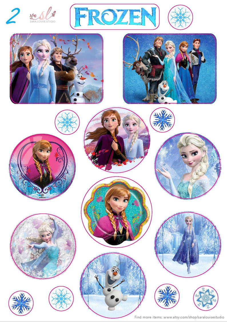 Disney Frozen Stickers Frozen Decals Waterproof Labels Etsy