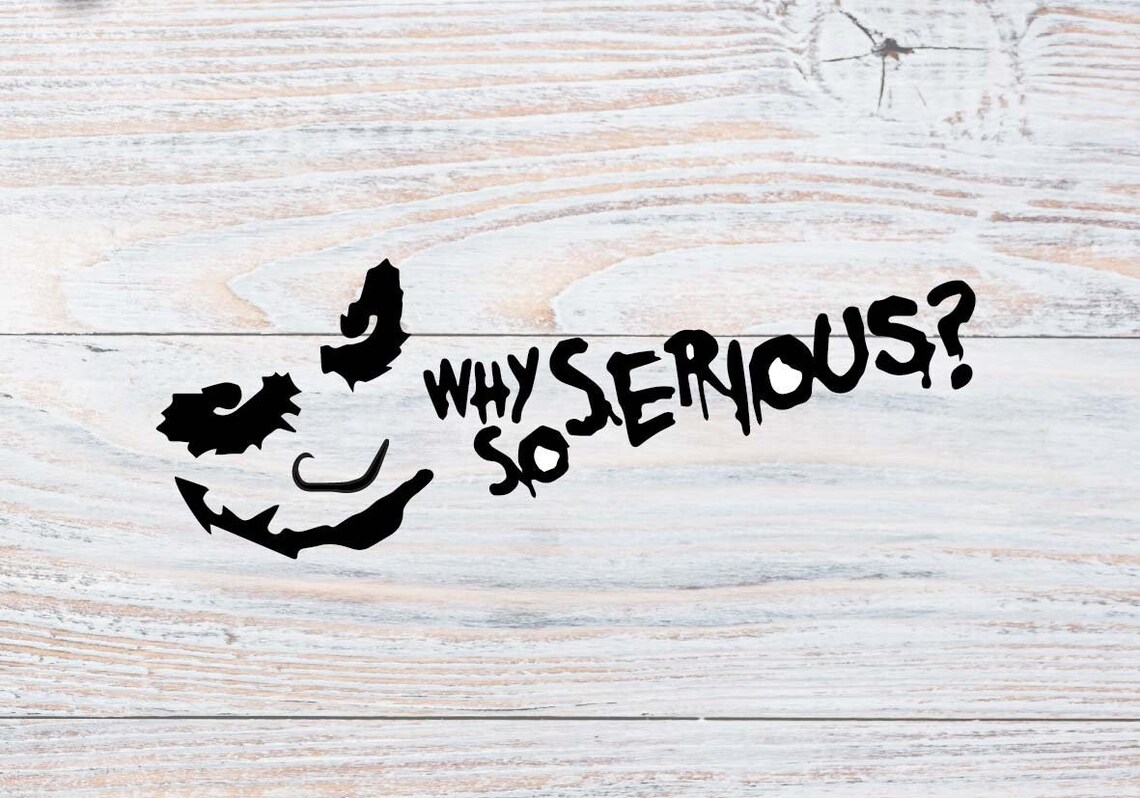 Joker Sticker Joker Why so Serious Sticker Car Window Etsy