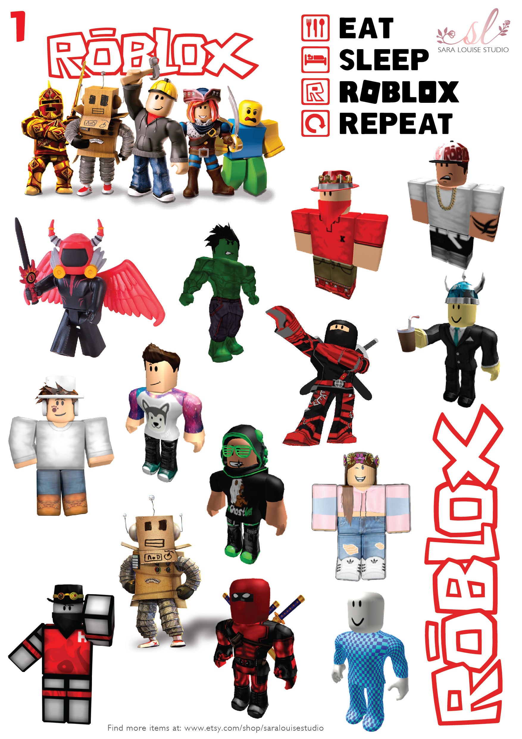 Roblox Stickers Printable - Printable World Holiday