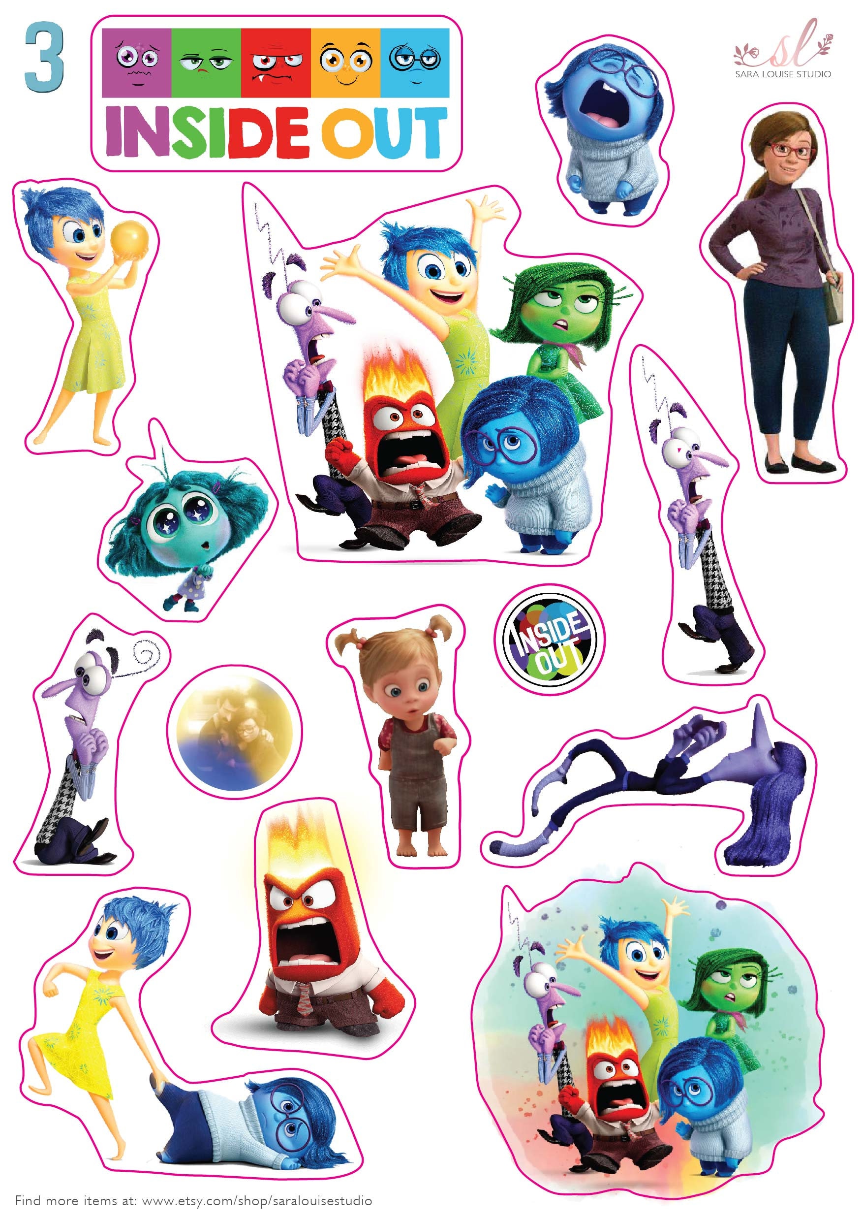 Inside Out Stickers: Waterproof Vinyl Decals - A5 Sheet - Etsy