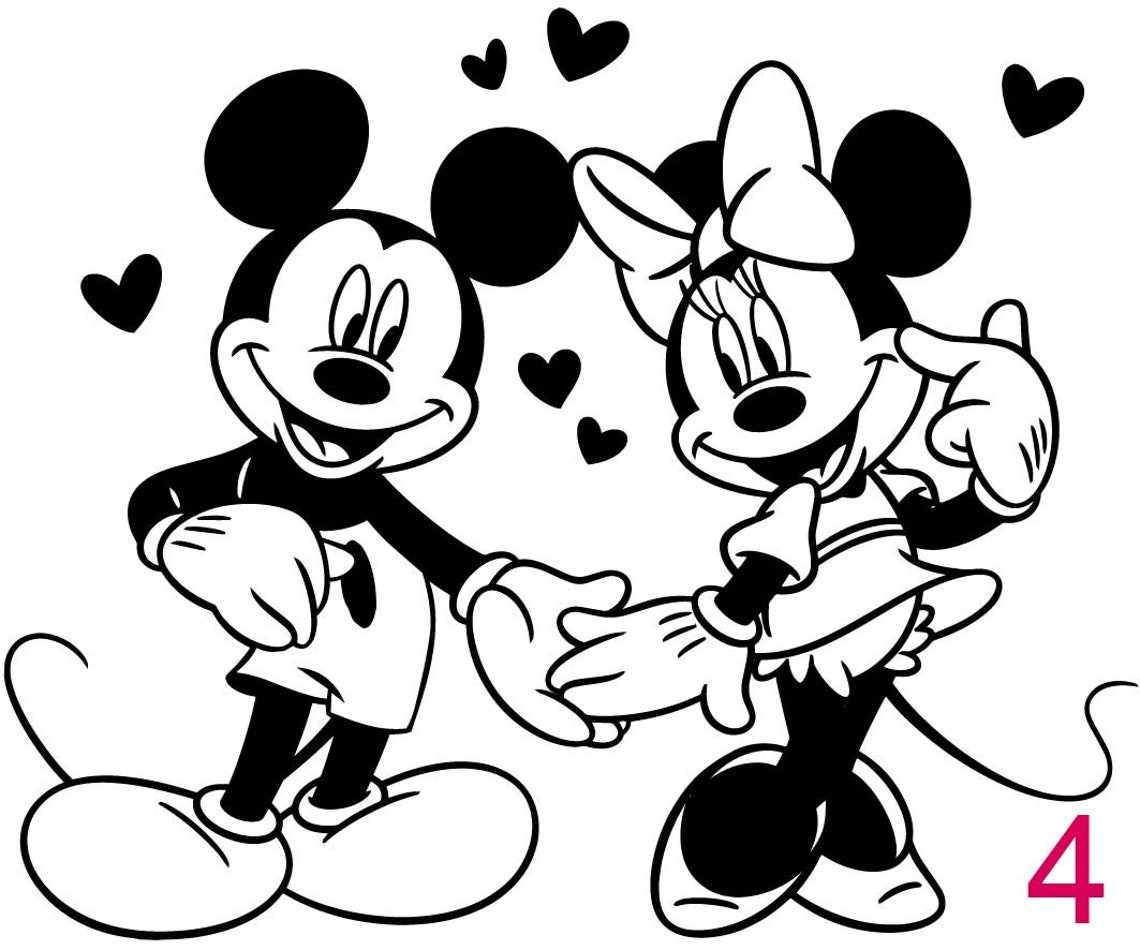 Disney Mickey and Minnie Decal Mickey Sticker Minnie Mouse - Etsy UK