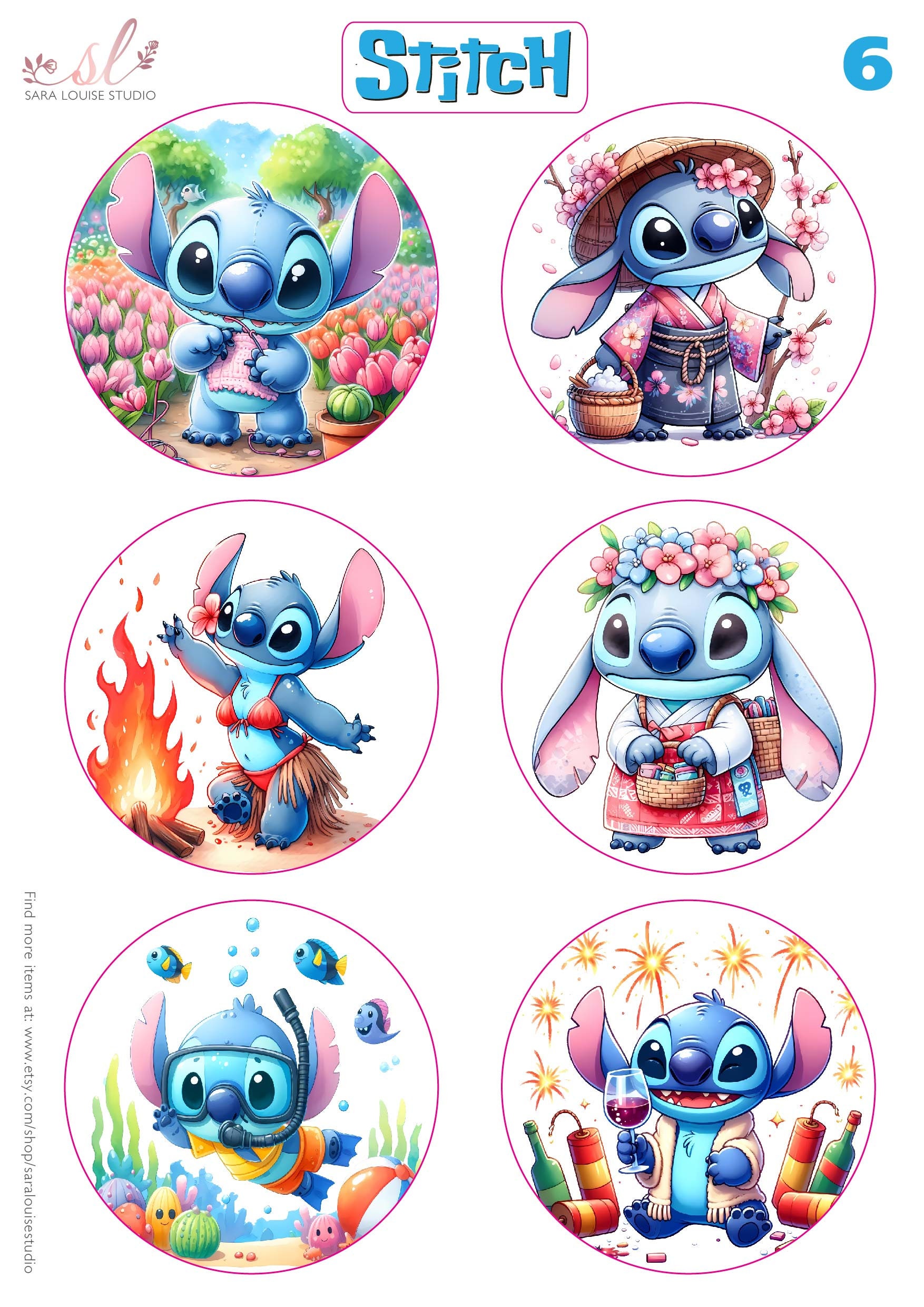 Stitch Sticker Disney Stitch Stickers - Stitch Comical Characters - Disney Labels ...