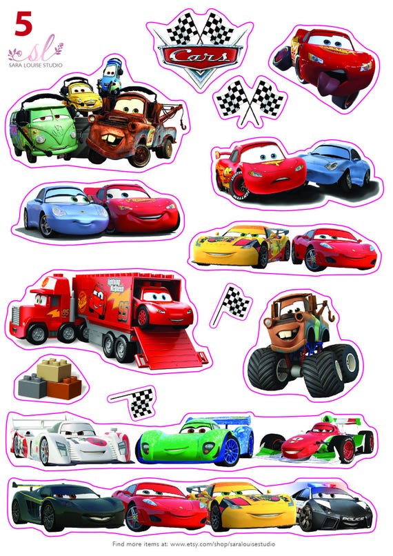 Disney Cars Stickers - Waterproof Vinyl Stickers - Sticker Sheet