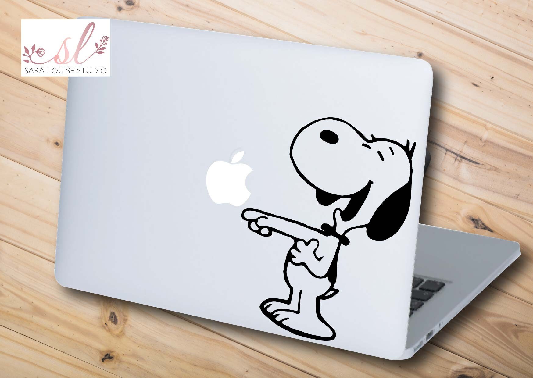Snoopy Pilot Macbook Laptop Car Wall Vinyl Glitter Decal Sticker 155 
