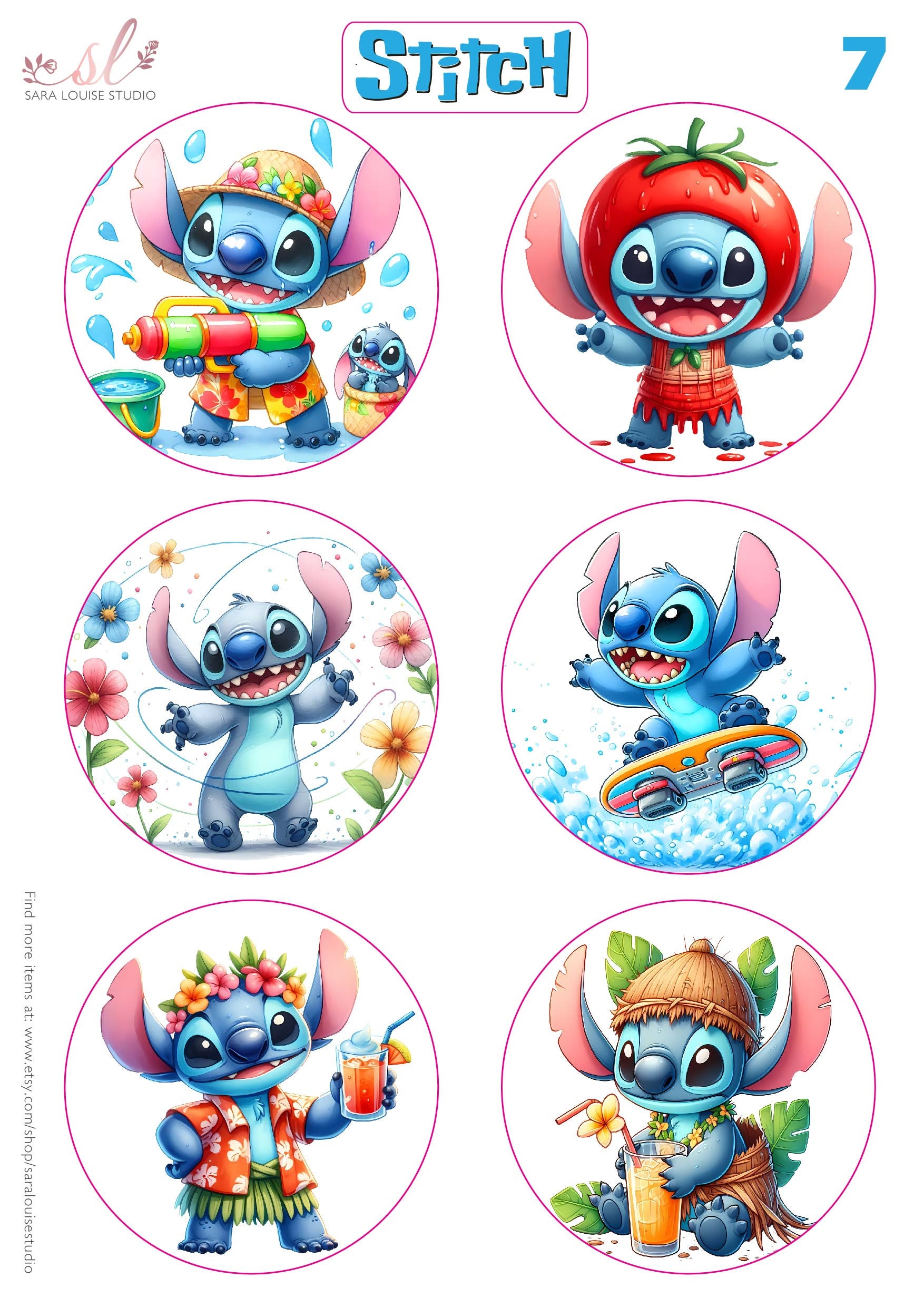 Stitch Sticker Disney Stitch Stickers - Stitch Comical Characters - Disney Labels ...