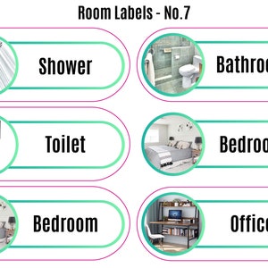Memory Loss Labels: Dementia Stickers, Home Organization Room Labels No. 7