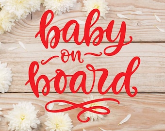 Baby on Board Car Sticker - Baby on Board Vinyl Stickers - Car Sticker - Car Window Graphics - Baby on Board Bumper Sticker