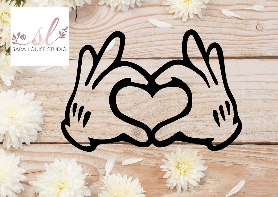 Disney Mickey Gloves Decal Mickey Sticker Mickey Love Label Mickey