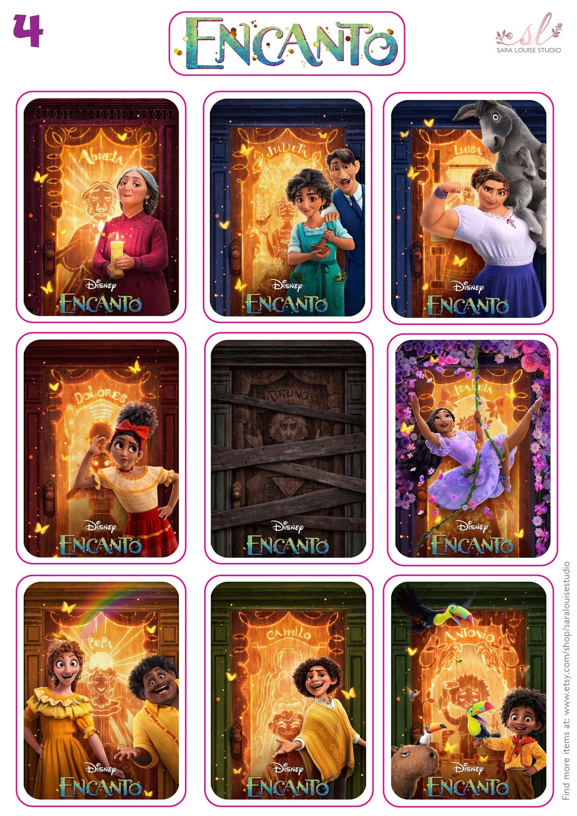 Disney Encanto Stickers Waterproof Vinyl Stickers Sticker Etsy UK