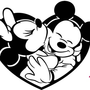 Mickey and Minnie Mouse Vinyl Decal: Car, Laptop Label