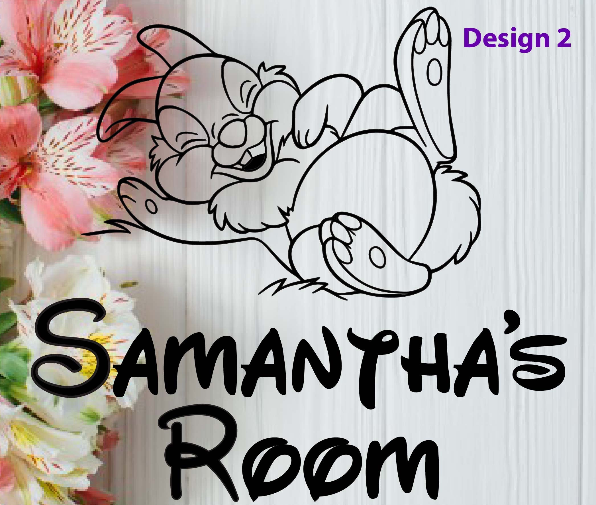 Thumper Custom Door Sticker Child's Door Sticker Etsy