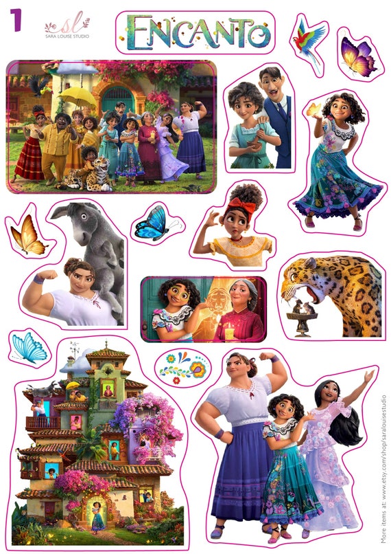 Disney Encanto Stickers Waterproof Vinyl Stickers Sticker Sheet
