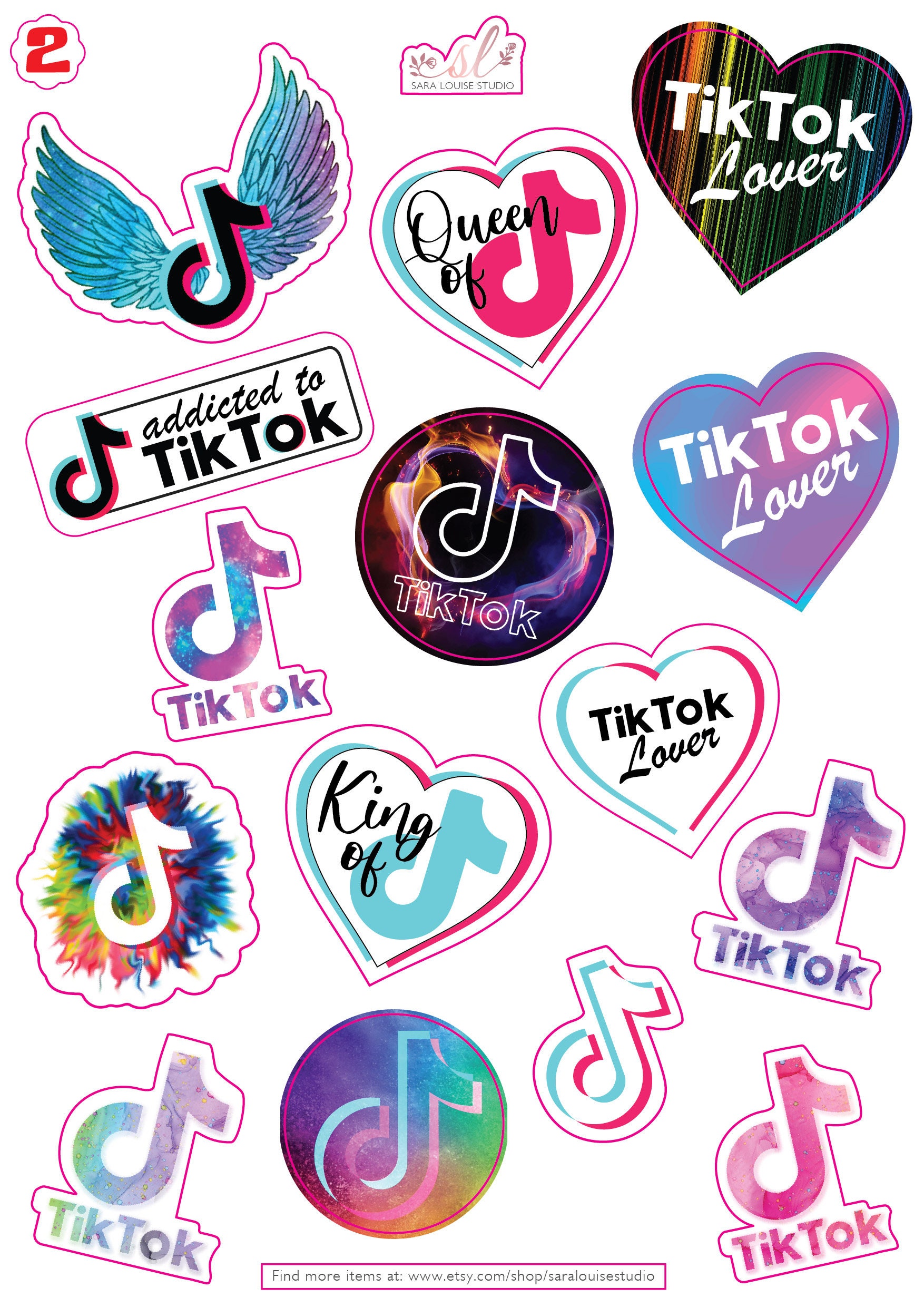 TikTok Stickers TikTok Decals Waterproof Labels Ideal | Etsy