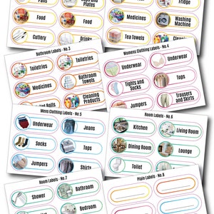 Memory Loss Labels: Dementia Stickers, Home Organization Buy ALL 8 Labels