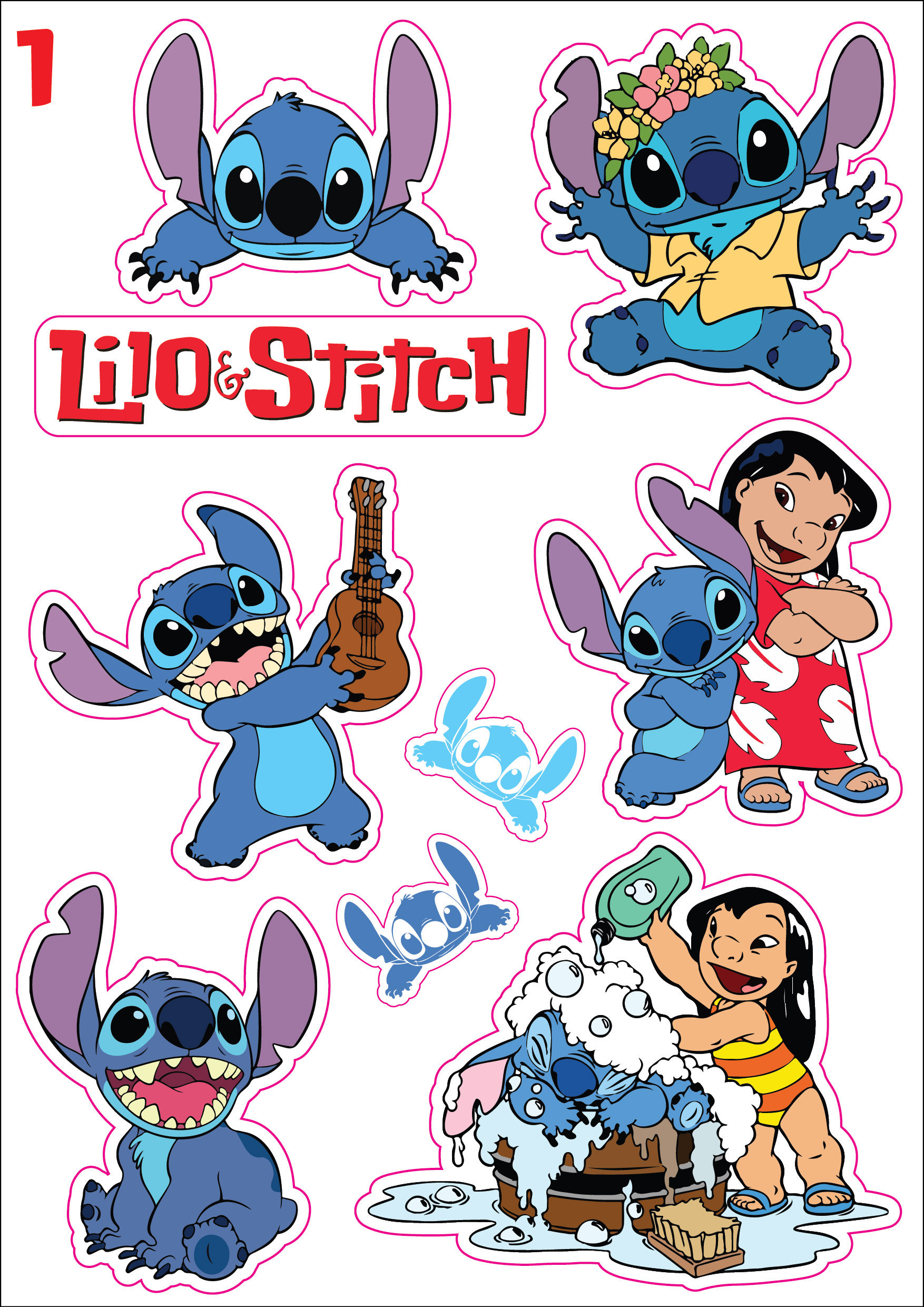 Disney Lilo and Stitch Stickers Lilo and Stitch Characters Etsy