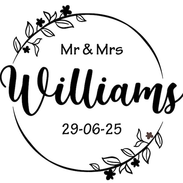 Personalised Wedding Decal - Wedding Box Decal - Wedding Signage - Decal for Wedding - Mr and Mrs Decal - Mr and Mr . Mrs and Mrs