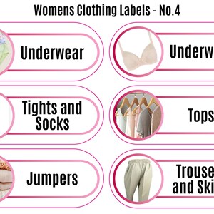 Memory Loss Labels: Dementia Stickers, Home Organization Women Clothing No. 4